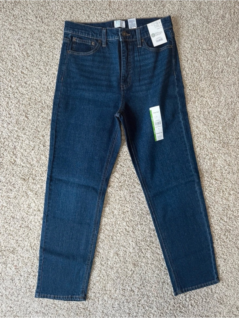 Blue Straight Leg Jeans